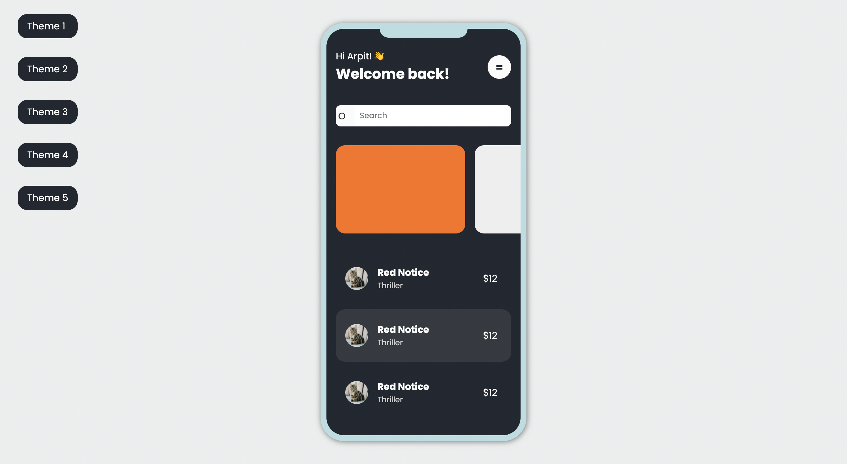 Theme switcher